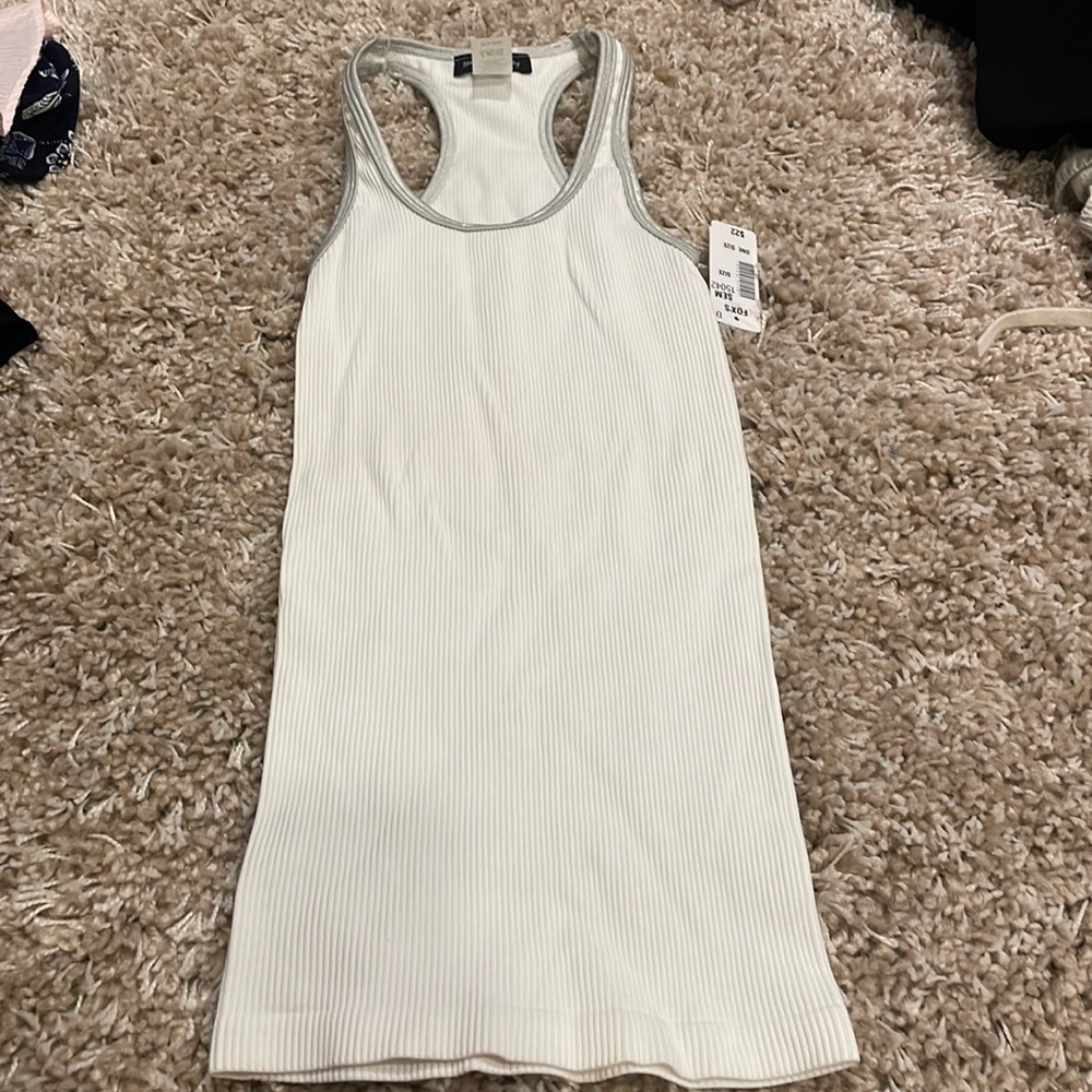 Brand new white ribbed tank